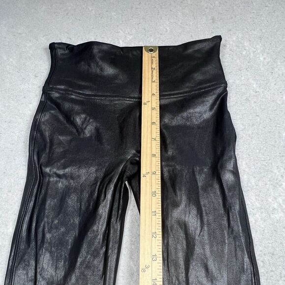 SPANX Leggings Size Small Black Faux in Classic Glossy Inseam 25 in - Picture 6 of 11
